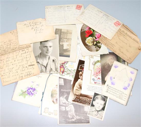 WWI Interest: Correspondence to and from Private Arthur Meakin(-)